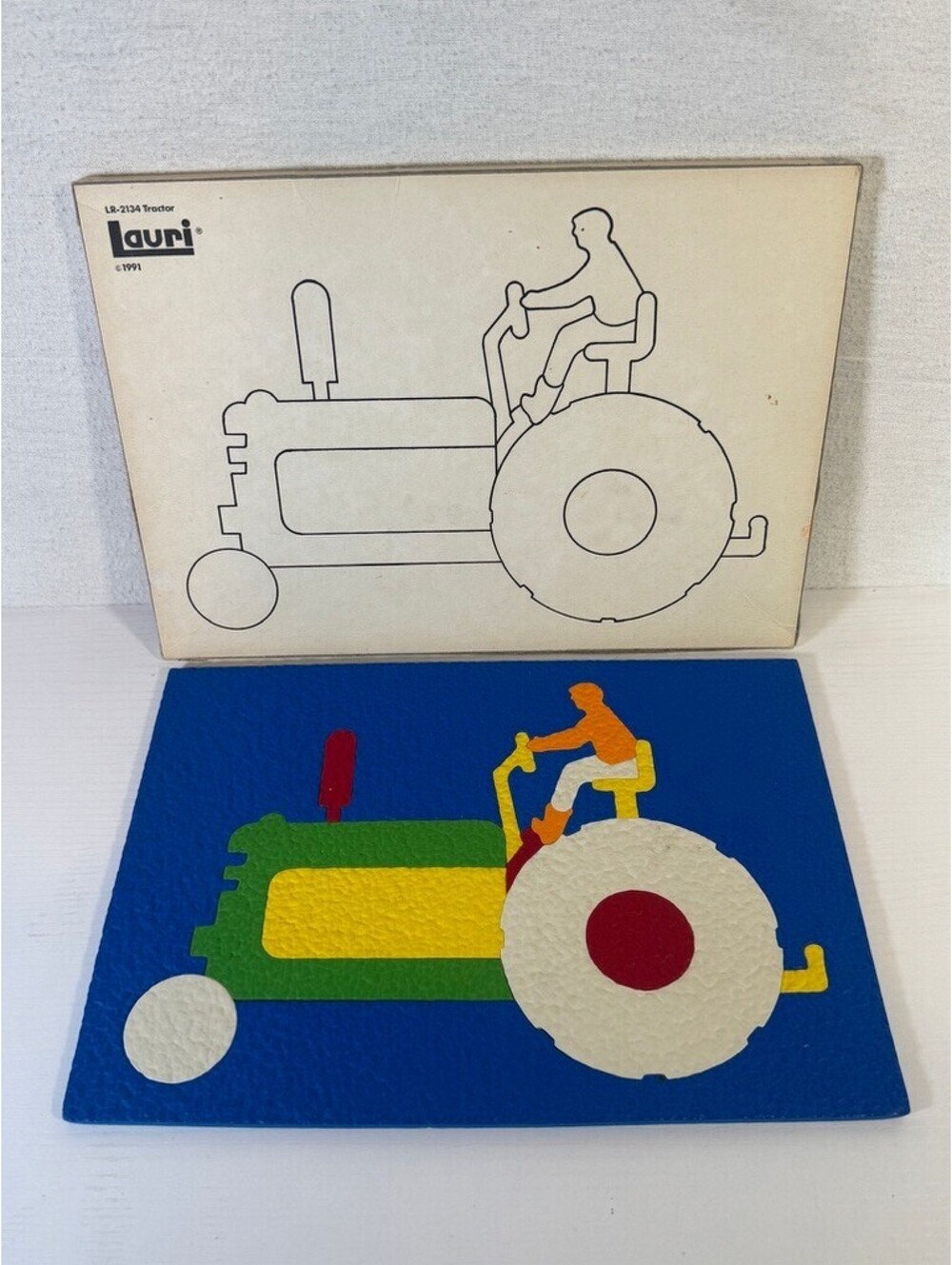 Lauri Crepe Foam Puzzle LR-2134 Tractor 1991 Vintage Original Box